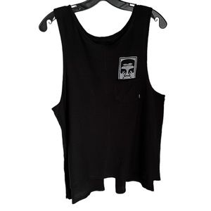 OBEY MUSCLE TEE WITH FRONT POCKET AND BACK SPLIT